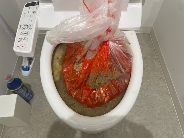 【江東区】トイレ詰まりを除去してきました！