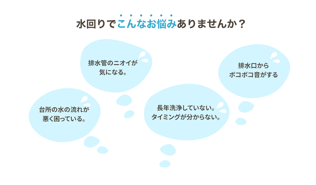 水回りでこんなお悩みありませんか？