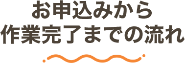 お申込みから作業完了までの流れ